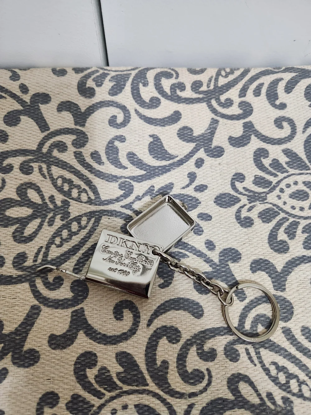 DKNY Vintage Silver Bag  Charm Key Chain